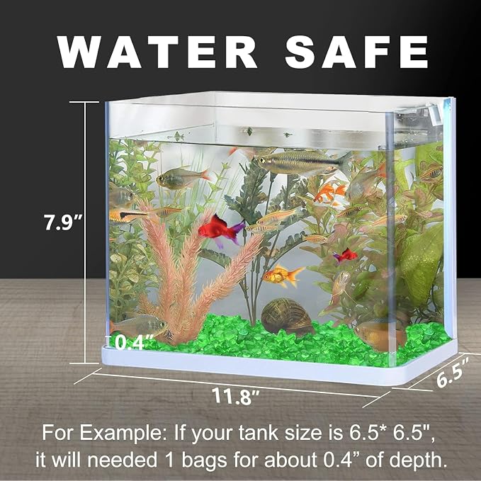 Keedolla 2 lbs/900g Aquarium Gravel Fish Tank Rocks Pebbles Small, Irregular Sea Glass Pebbles Stones for Crafts, Vase Fillers, Aquarium, Fish Turtle Tank Decorations