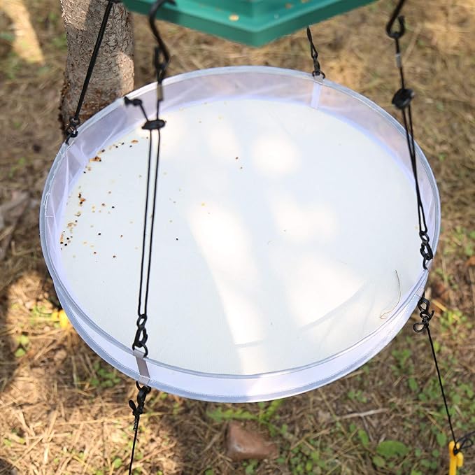 16" Seed Hoop Catcher for Bird Feeder Hanging Tray Attracting Birds Outdoors Backyard Garden