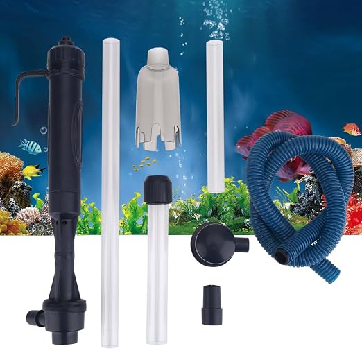Fish Tank Cleaner, Electric Aquarium Gravel Vacuum Siphon, Battery Powered Fish Tank Drainer Water Filter Cleaner Sand Washer