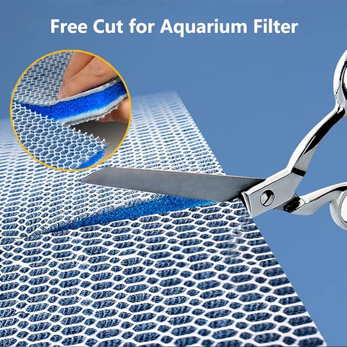 Aquarium Filter Media, Newly Premium 8-Layer Filter Pads for Aquarium, Fish Tank Sponge Pad Foam Filter Accessories for Pond (15.7"x11.8"”x0.6“，1pack)