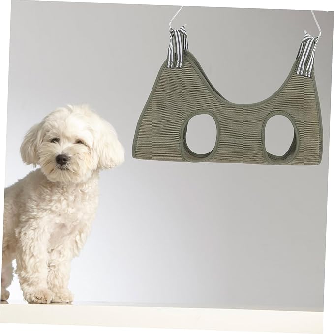 BESPORTBLE Pet Grooming Hammock for Cats Dogs Comfortable Nail Clipper Bed Space-Saving Wall Door Mount Multi-use Home Decor Green
