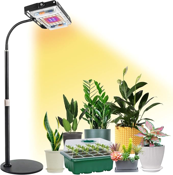 LBW Grow Light for Indoor Plants, Full Spectrum Desk LED Plant Light | On/Off Switch Small Grow Lamp, Height Adjustable, Flexible Gooseneck, Ideal for Indoor Growth