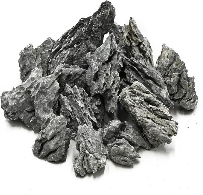 Natural Rocks Seiryu Stone 1-2.5 Inches Decorative Rocks for Fairy Gardens,Miniature Landscaping,Bonsai,DIY Crafts, Aquariums & Reptile Terrariums-2lb