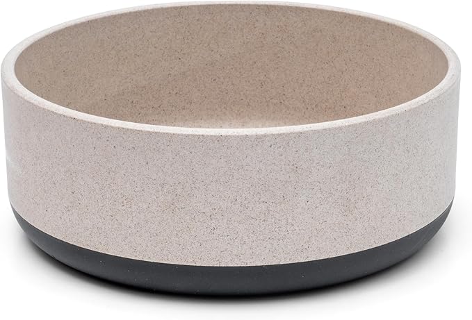 Fuzzl Titan Bamboo Dog Bowl Large with Ultra Grip Rubber Base Pet Bowl 9 Inch