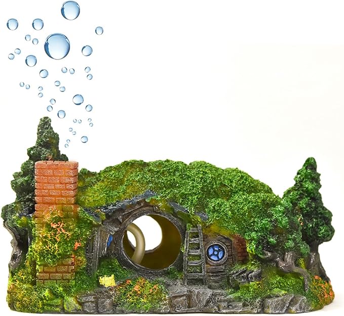 fazhongfa Aquarium Decorations Castle Fish Tank Décor Thematic Ornaments (Hobbit-Small)