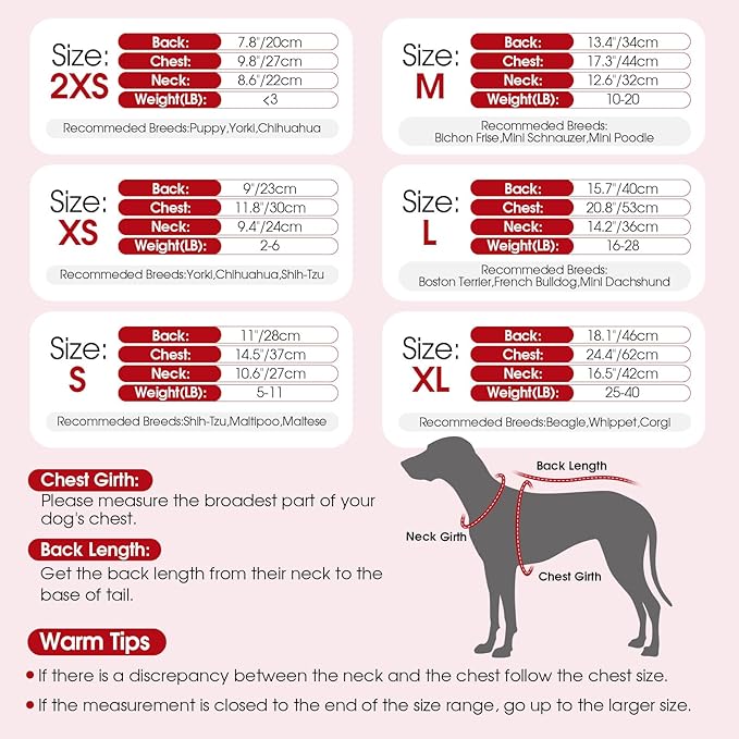 Dog Sweater Dress Plaid Knitwear for Small Medium Dogs Warm Puppy Pet Turtleneck Stretch Pullover Cute Fall Winter Vest Clothes with Leash Hole for Christmas (Red, M)
