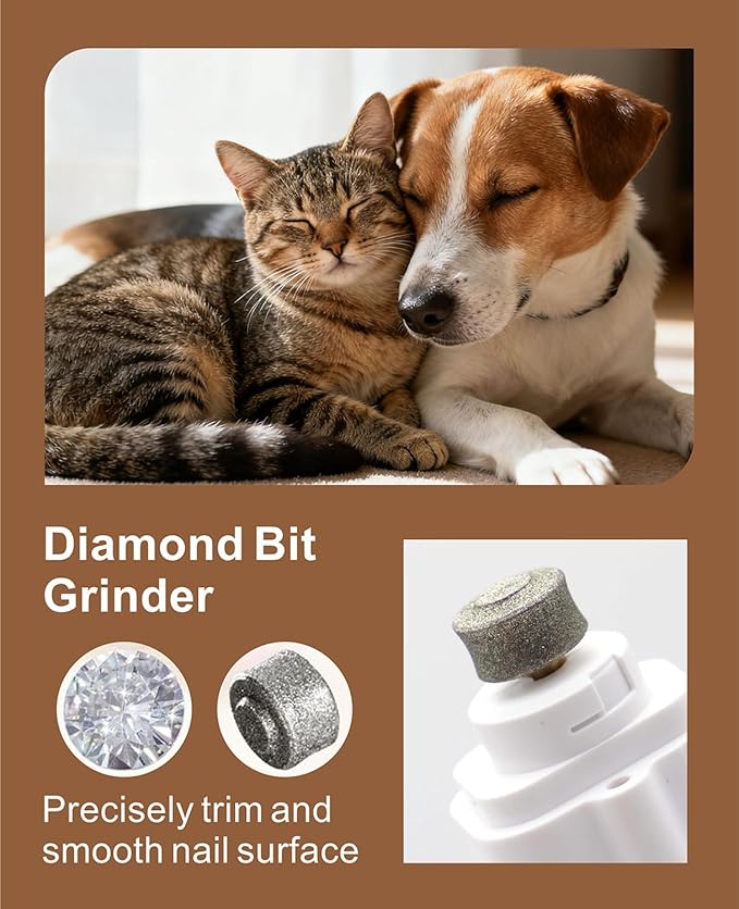 2-in-1 Dog Nail Clippers & Dog Nail Grinder with LED Lights,Cat Nail Clippers with Guard,cat Nail Trimmer for Medium Small Dogs Cats Claw Trimmer Quick Sensor and Safety Guard
