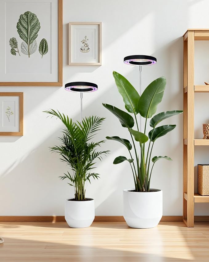 Plant Grow Light, LED Growing Light Full Spectrum for Indoor Plants,Height Adjustable, Automatic Timer, 5V Low Safe Voltage,Idea for Large Plant Light