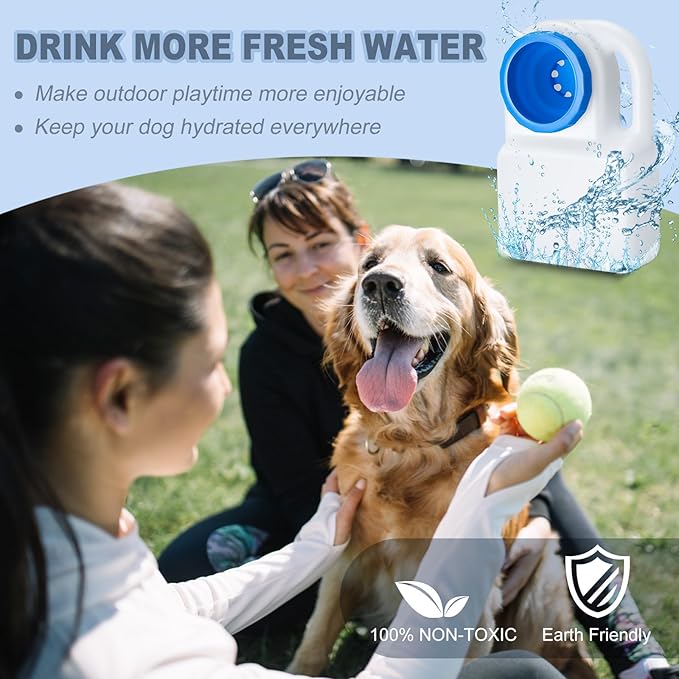 Ziliny 2 Pcs 3 Quart No Spill Portable Dog Travel Water Bowl Pet Water Bowl for Pet Dispenser for Small Large Dogs Cats Camping Hiking Trips Car RV Boat Road Mess-Free Design