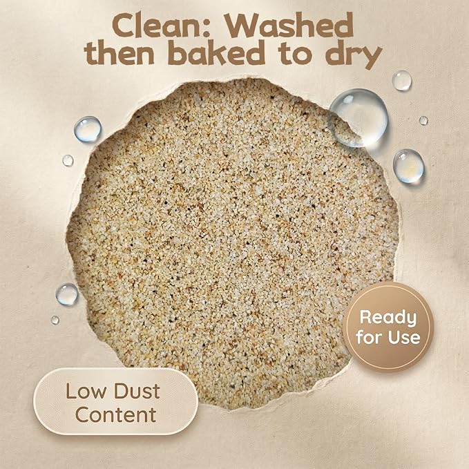 HappyFiller Natural Sand Coarse Sand Real Silica Sand for Crafts,6 LB | for Home Succents Decoration,Vase Filler