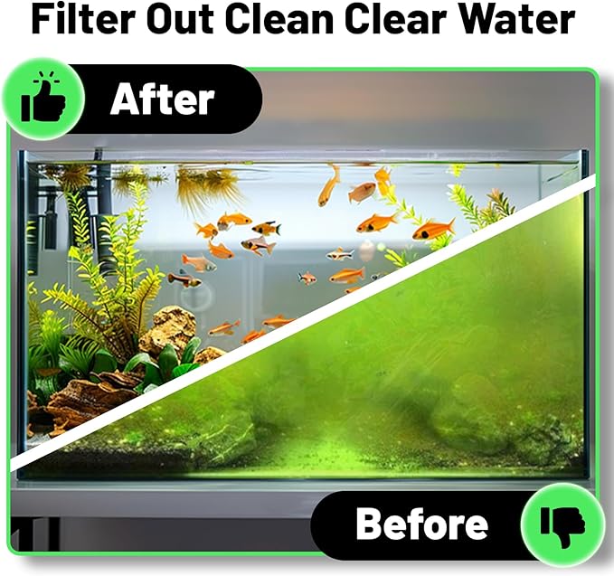 hygger 1'' Thick Aquarium Filter Floss 12"x 68" Poly Fiber Fish Tank Filter Media Water Polishing Filter Pad for Sump Canister Hang On Back Filter Cut to Size