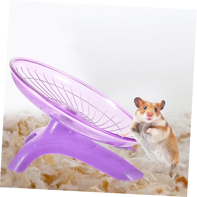 BESPORTBLE Silent Flying Saucer Hamster Wheel Large Exercise Wheel for Hedgehogs Chinchillas and Guinea Pigs Quiet Spinner for Hamster Play 12-Inch Diameter