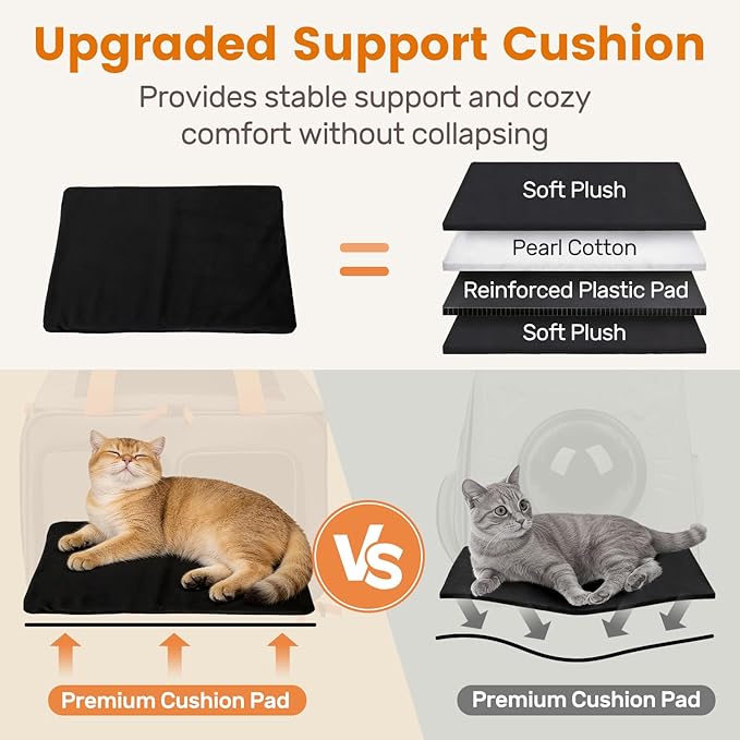 Cat Carrier Soft Sided Airline Approved for Small Pet Dog Travel, Collapsible Top Loading Bag for Medium Animal Kitten Puppy Long Car Trip, Expandable Fabric Sturdibag for Kitty Under 20 lb