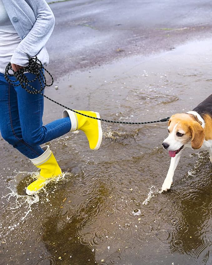 Dog Leash for Training 10FT/16FT/30FT/50FT/100FT Long, Reflective Threads Rope Check Cord, Heavy Duty Lead for Large Medium Small Dogs Outside Walking, Playing, Camping, or Yard