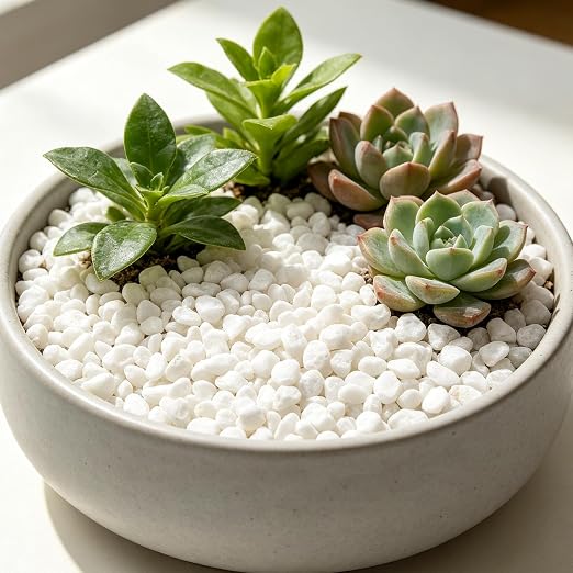 5lbs Natural Gravel Pebbles for Succulents and Cacti, 1/5 Inch Decorative River Stones – Perfect for Vases, Aquariums, Terrariums, and Outdoor Gardening, Mixed Colors (White, 5 Pounds)