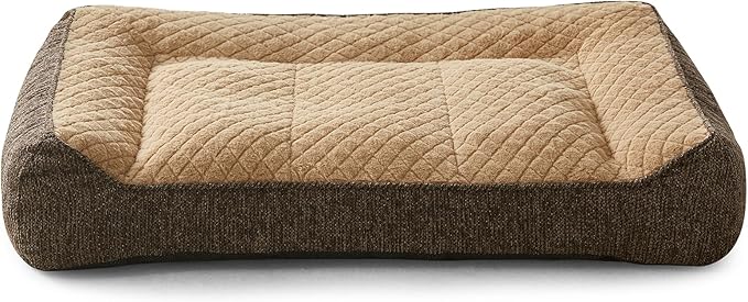 JOEJOY XL Orthopedic Dog Beds Large Sized Dog, Extra Thick Supportive Big Dogs Couch Bed with Sides, Ultra Soft Pet Bed Sofa for Large Dogs, Brown, 42''x30''