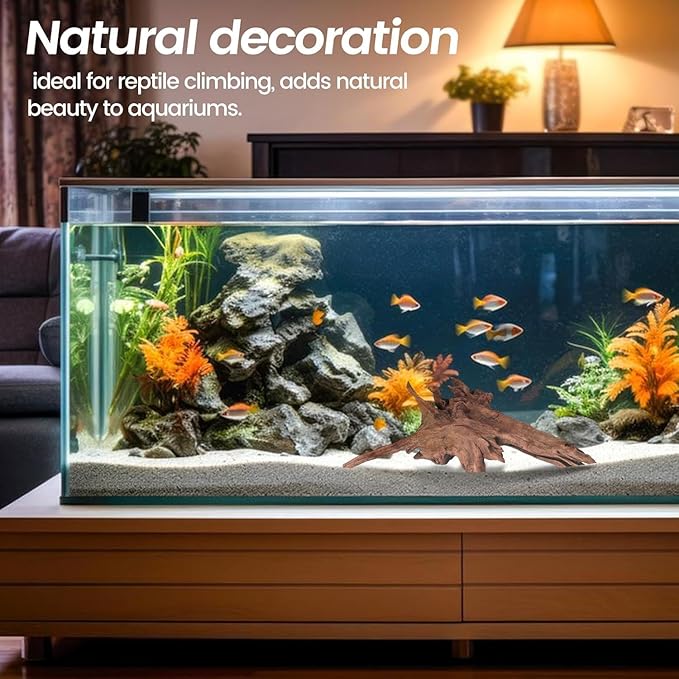 5-Piece 4-8 Inches Natural Aquarium Driftwood Decorations - Aquascape Decor for Fish Tanks, Betta Hideouts, Reptile Enclosures & Plant Attachment