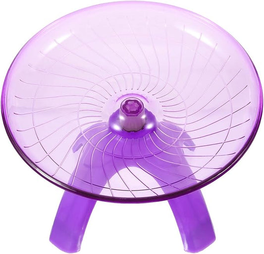 Ipetboom Hamster Wheel Chinchilla Running Saucer Silent Gerbils Wheel Purple Flying Saucer