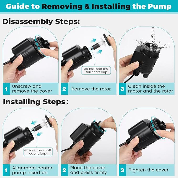 fishkeeper Electric Aquarium Gravel Cleaner, 8 in 1 Automatic Fish Tank Cleaning Tools Gravel Vacuum for Aquarium, for Change Water/Wash Sand/Water Filter/Water Circulation