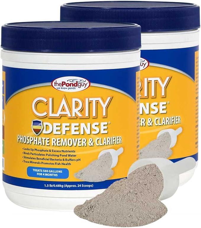 The Pond Guy Clarity Defense Water Garden Flocculant, 3 lbs | Clear Cloudy Water, Stimulate beneficial bacteria growth and is fish, plant & animal safe for cleaner, clearer ponds