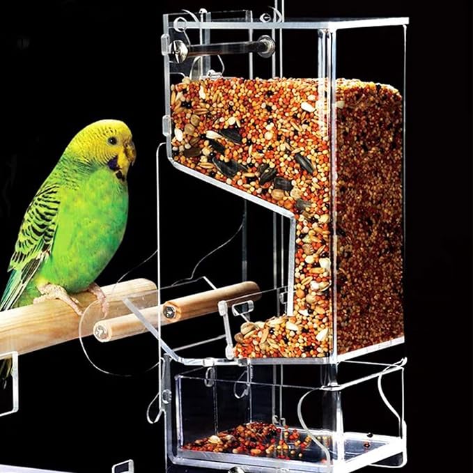 2PCS No Mess Bird Feeder, Transparent Acrylic, Reducing Waste, Suitable for Small Birds