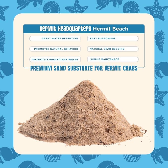 Fluker's All Natural Premium Hermit Crab Sand Substrate, Sand Mixture with Coconut Fiber, for Hermit Crab Tanks, 12 lbs. (Pack of 2)