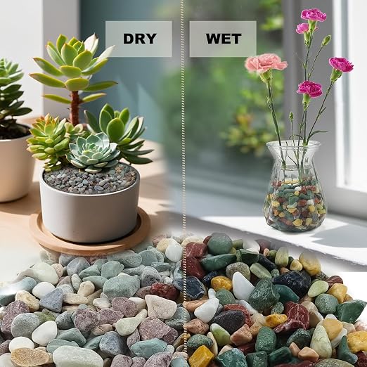 45 LB Mixed Gravel 0.5 Inch for Plants, Fish Tanks & Landscaping | Mixed Decorative Gravel for Large Gardens, Landscaping & Aquariums