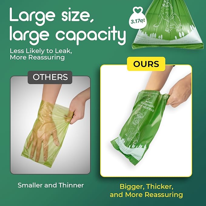 ATIFBOP Biodegradable Dog Poop Bags 720 Counts 48 Rolls, Leak Proof and Extra Thick Doggy Poop Bags (Unscented)