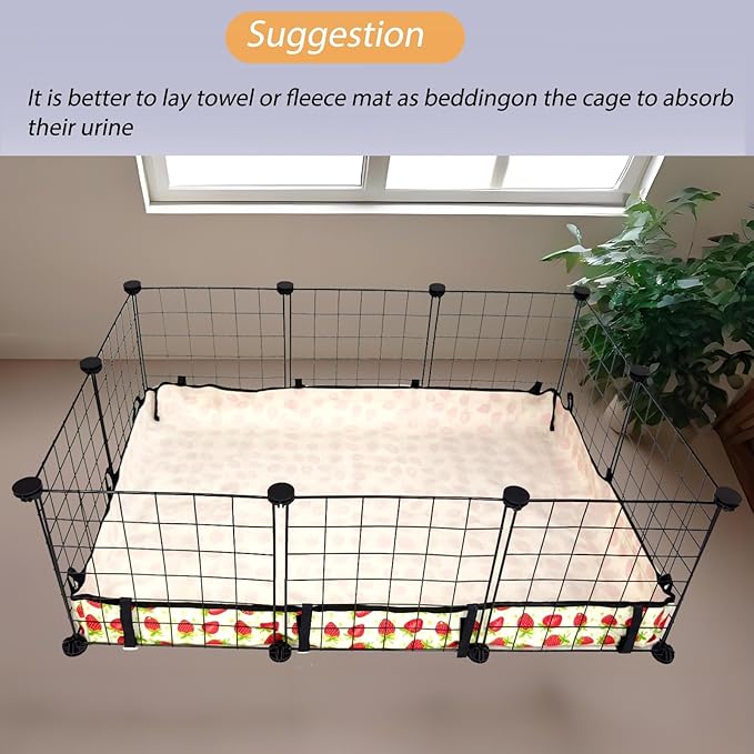 Guinea Pig Cage Liner，Washable Waterproof Oxford Cloth Cage Liners for Small Animals,Hamster Chinchilla Hedgehog Rabbit and Other Small Animals Not Include Cage