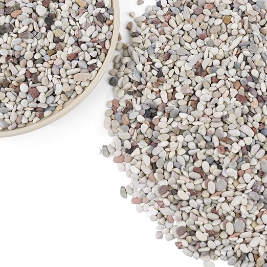 7lb Succulent and Cactus Gravel Pebbles, 1/5 Inch Mixed Color Natural Rocks for Fish Tank, Indoor Plants, Aquarium, Vases, Landscaping