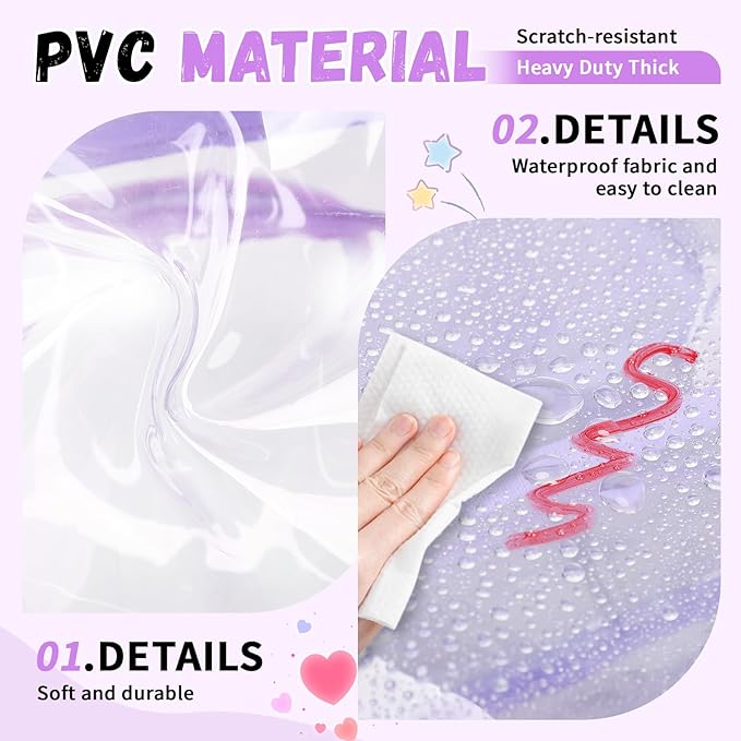 MOONBABY Clear Backpack for School Girls, Heavy Duty TPU Transparent Backpack Stadium Events Approved, Clear Bookbag