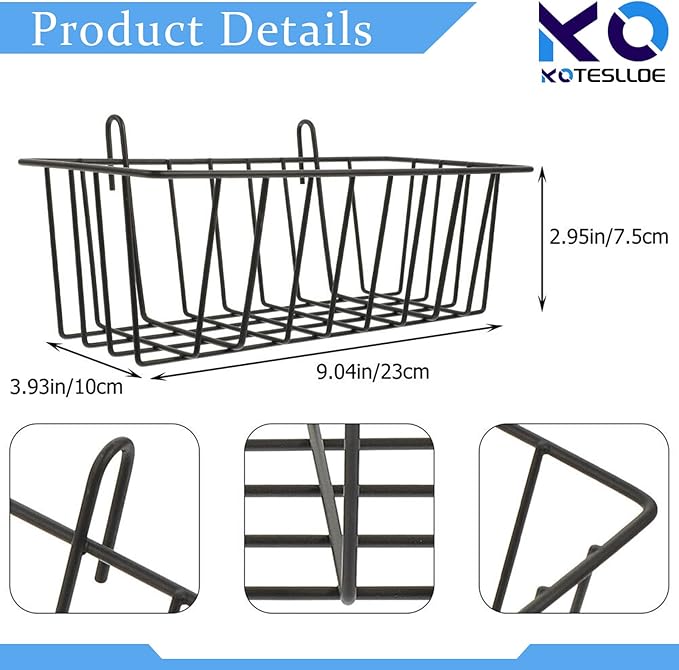 Hay Feeder for Rabbit, Guinea Pig, Bunny, Chinchilla, Heavy-Duty Metal Frame Hay Feeder, Small Animal Basket with Hook Metal Grass Holder Black