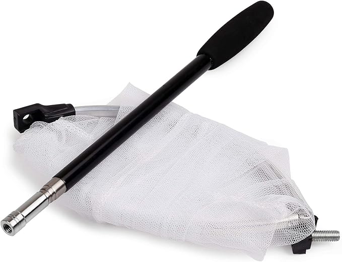 RESTCLOUD Insect and Butterfly Net with 12" Ring, 24" Net Depth, Handle Extends to 59 Inches