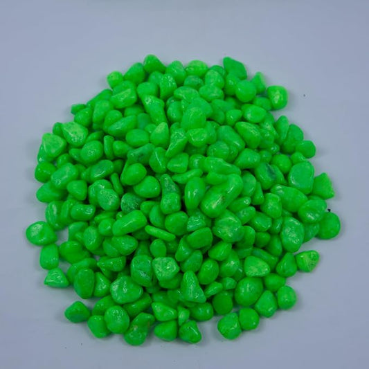 Colored Aquarium Gravel,Colorful Pea Gravel,Garden Rocks,Decorative Stones Rocks for Fish Tank,Aquarium,Fairy Garden Decor,Planters,Vase Fillers,Landscaping,1 Pound (Light Green, 6-9mm)