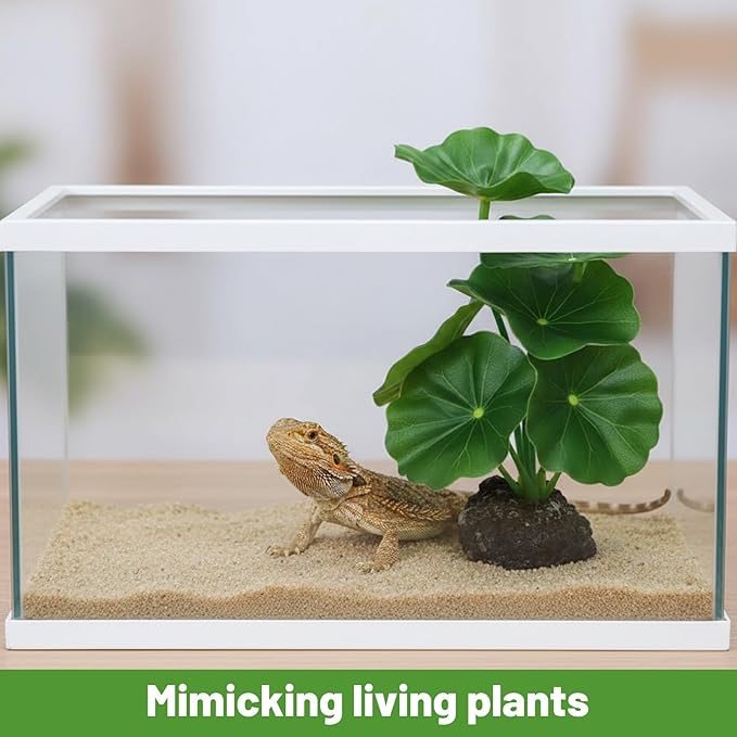 Silk Plants for Fish Tank, Aquarium Decorations with Silk Plants for Fish Tank, Safe Hiding Spots for Betta Fish and Small Pets, Two 7-Inch Artificial Aquatic Plants for Compact Tanks