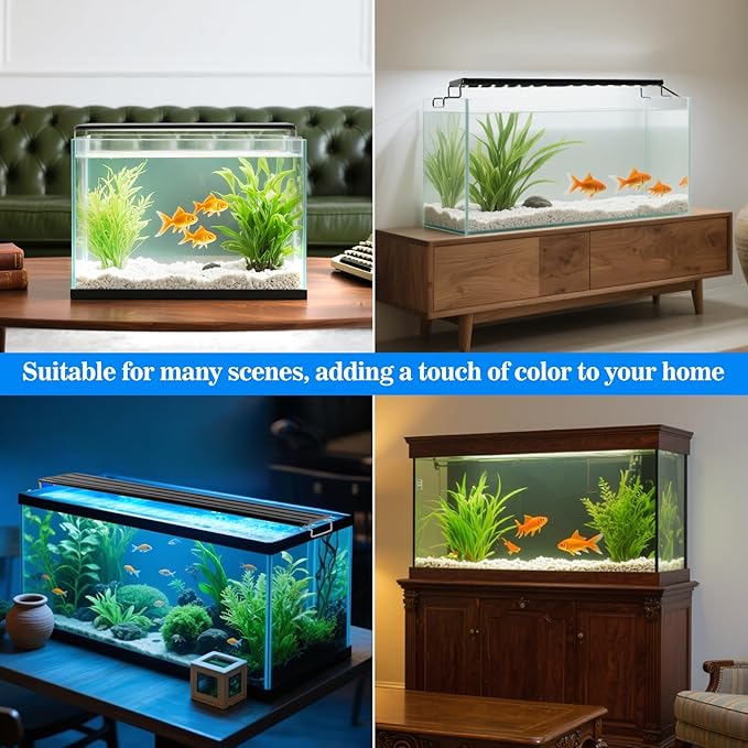 Full Spectrum Aquarium Light：Fish Tank Light with APP & Remote Control for Plants Growth - Fish Lamp for Live Fishes Aquatic Pet Lovers - 24-31 Inch Freshwater Saltwater Aquarium Decor