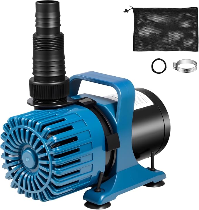 TONGCHANT 5300 GPH Pond Pump for Fish Pond Fountain & Waterfall, 24FT Lift | 310W Submersible Water Pump with 180° Rotatable Nozzle, Filter Bag & 20FT Cord, Ultra-Quiet Operation, UL listed
