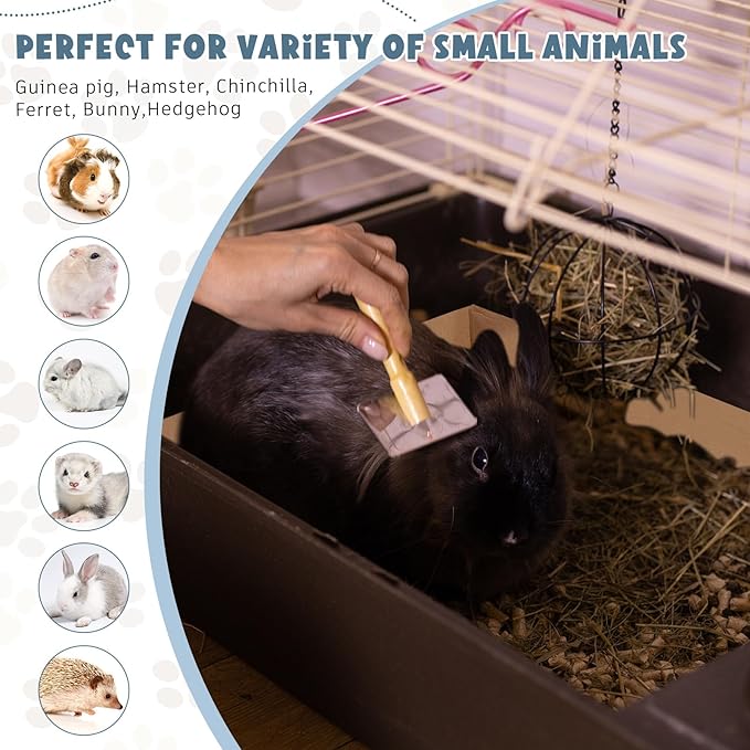 Fuyoooo 6 Pcs Disposable Guinea Pig Cage Liner 48 x 24 Unfolded Cage Disposable Bottom 4 x 2 ft Large Waterproof Kraft Paper Liner Bag for Small Animal Bedding Pet Supplies (with Tape)