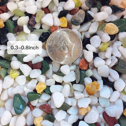 500G/ 1.1LB Succulent Rocks, 0.3-0.8Inch Horticultural Grit for Indoor Plant Decoration, Natural River Stones for Cactus, Decorative Gravel for Landscaping, Aquariums, Bonsai, Vases Fillers(Mixed)