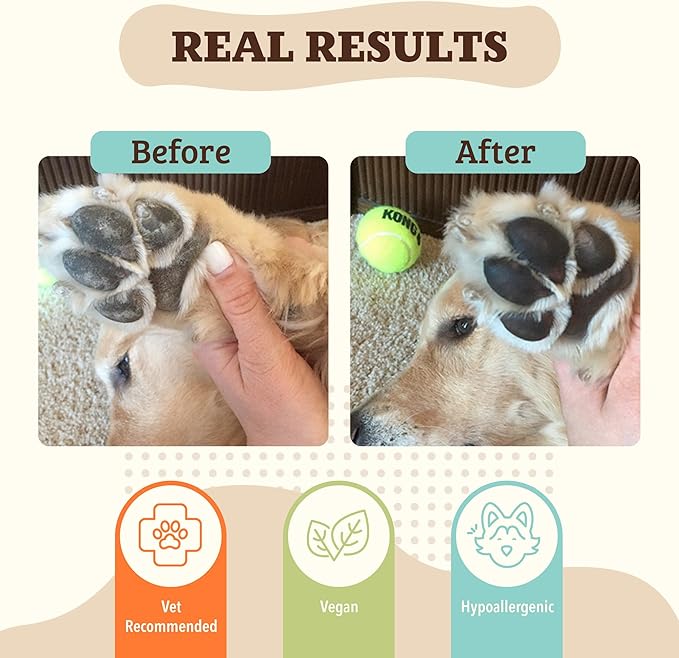 Natural Dog Company Paw Soother Balm & Wax - Dog Paw Balm & Moisturizer for Dry, Cracked Paw Pads, Helps Moisturize & Condition Winter-Worn Paws, Coconut Oil & Calendula, Daily Paw Care, 0.15 oz Stick