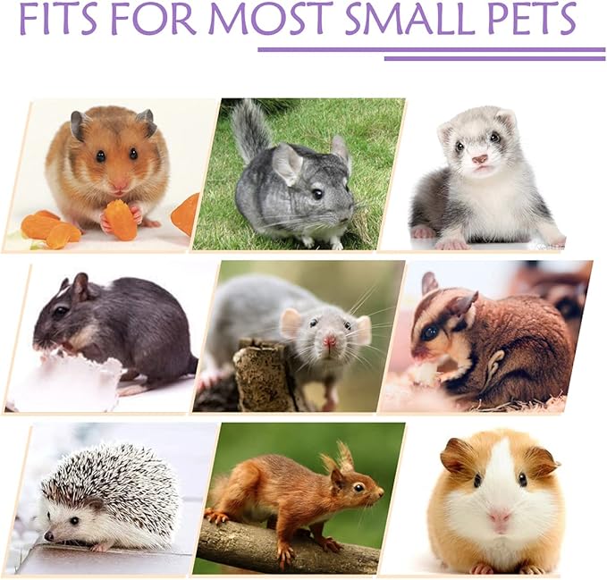LEFTSTARER Guinea Pig Accessories Tunnel Sugar Glider Cage Accessories Hamster Rat Toys Ferret Hammock Hanging Tunnel for Small Animals （Purple-Star）