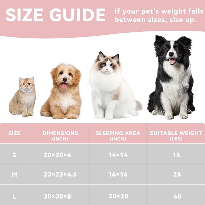 Zerbuger 23in Round Cat Dog Bed for Large Medium Small Dogs Cats, Machine Washable Sleeping Sofa, Non-Slip Bottom Breathable Soft Calming Pet Cuddler for Indoor/Outdoor/Car/Cage, Dark Grey
