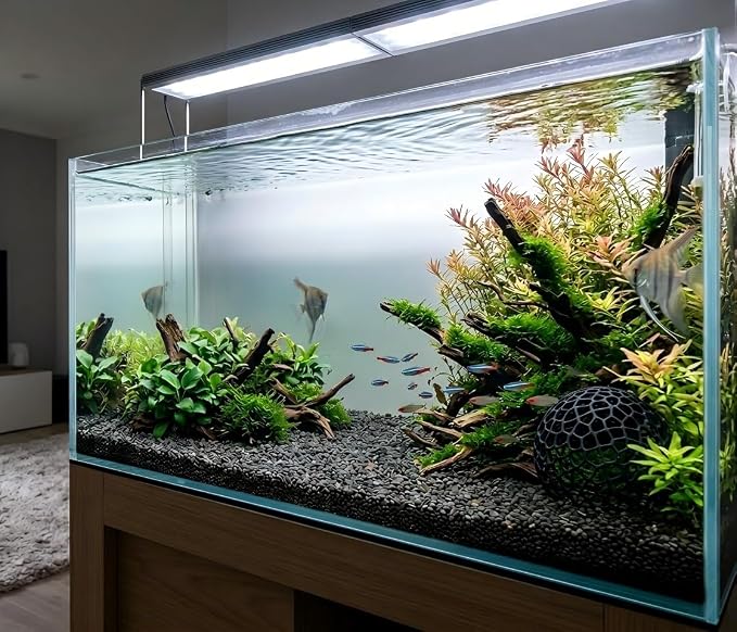 JIJI&ZEZE Anti-Predation Shrimp Hideout Dome, Black Honeycomb Lattice Aquarium Shelter Cave, Breeding & Molting Hideaway for Small Fish, Shrimp Fry, Fish Tank Decor Ornament
