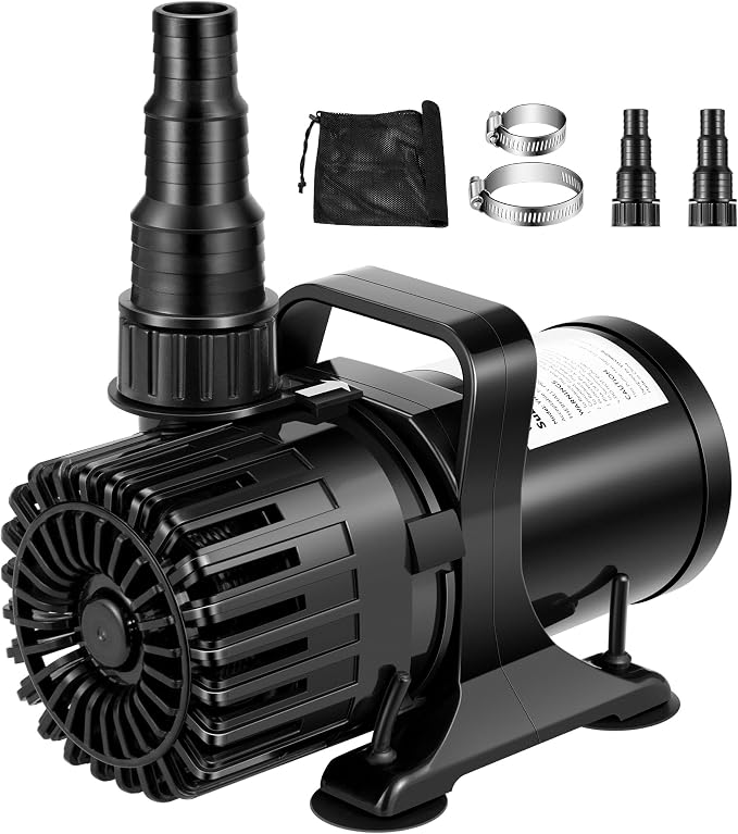 VIVOHOME 100W 1800GPH Submersible Water Pump with Barrier Bag for Koi Pond | 13.8ft Max Lift, 180° Seamless Adjustable Nozzle, 20ft Power Cord, IPX8 Waterproof