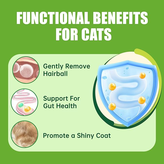 Just Try 3.38oz Cat Hairball Remedy Gel Chicken Flavor Paste Hairball Treatment for Cats Hairball Control Cat Supplements, Healthy Stomach & Shinny Skin