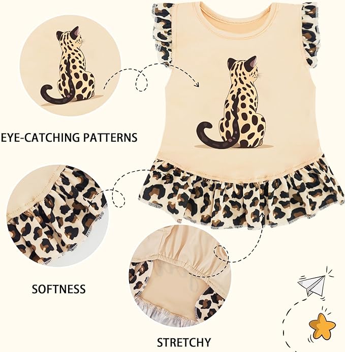 XPUDAC 4 Pack Dog Dresses Cute Printed Puppy Clothes for Small Dogs Girl Chihuahua Doggie Outfits Tank Top Vest Dresses Cat Apparel，X-Small(Chest-13.2")