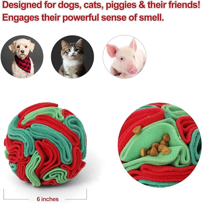Ablechien Snuffle Ball for Dogs - Interactive Dogs Toys to Keep Them Busy, Dog Puzzle Toy, Dog Enrichment Toys for Small, Medium Pets Daily Companionship, Training Reward Gift