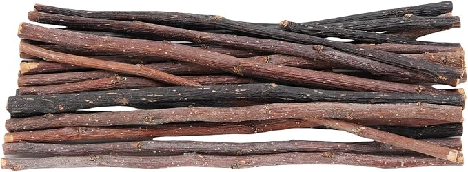 Apples Sticks,20pcs Hamster Chew Toys,Hamster Toys,Small Animals Molar Wood Treats Pet Snacks,Chew Sticks for Rabbits Chinchillas Guinea Pig Gerbil Parrot Bunny 20cm