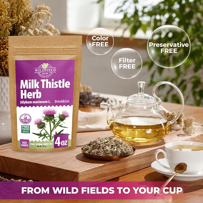 4 oz. Milk Thistle Herb Dried Milk Thistle Herbal Tea (Silybum Marianum) - 113g Herb Tea Cardo Mariano