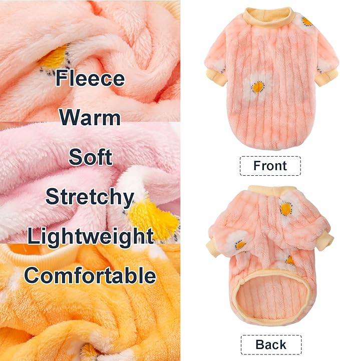 Dog Sweater, 3 Pack Dog Sweaters for Small Dogs, Dog Clothes for Small Dogs Girl Boy, Ultra Soft and Warm Puppy Sweater Dog Coat for Winter Christmas (X-Large, Dy Pink+Dy Purple+Dy Yellow)